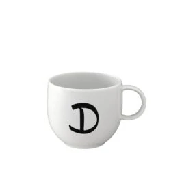 Becher D Letters In Weiß
