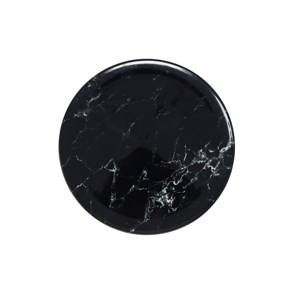 Frühstücksteller Black Marmory In Schwarz