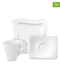 Villeroy & Boch 8tlg. Kaffeeservice "NewWave" In Weiß